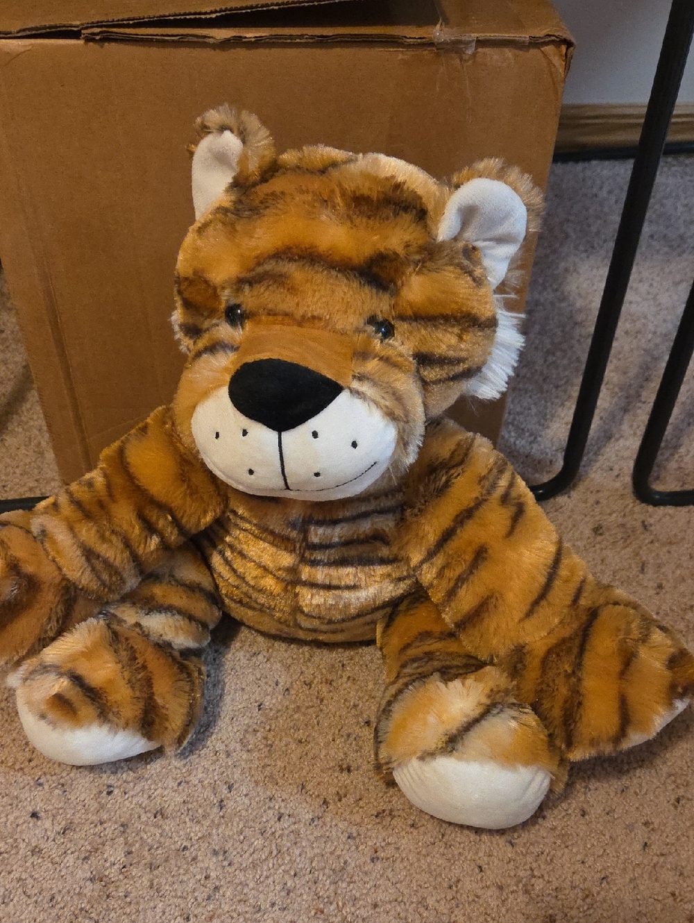 Plush Tiger Stuffed Animal - Brown & Cream Cozy Cuddle Toy